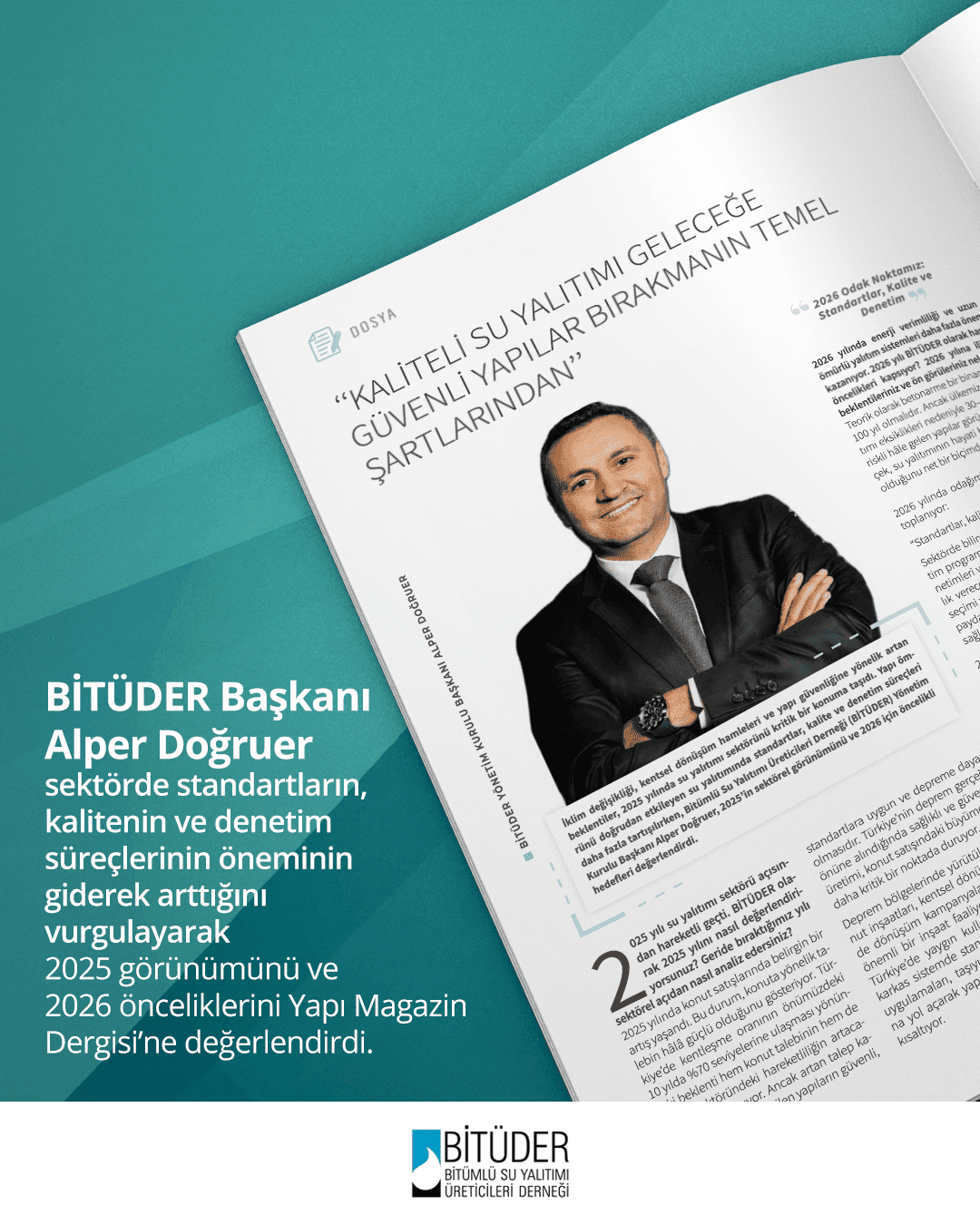 �KAL�TEL� SU YALITIMI GELECE�E G�VENL� YAPILAR BIRAKMANIN TEMEL �ARTLARINDAN��